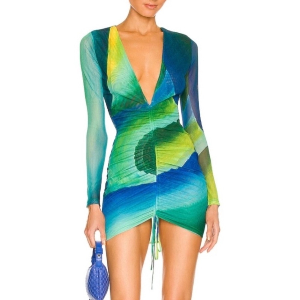 Farai London x REVOLVE Indah Dress In Emerald Ocean Size Small